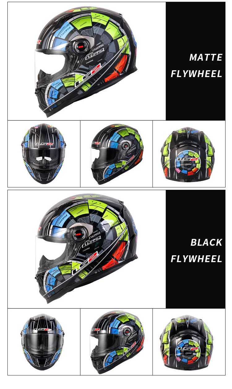 LS2 Clown Full Face Motorcycle Helmet LS2 FF358 Motocross Racing Man Woman Casco Moto Casque ECE Approved