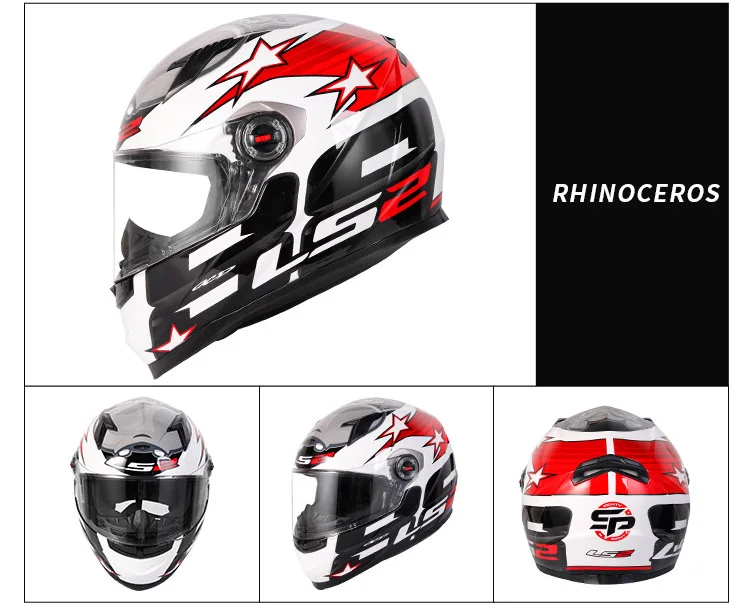 LS2 Clown Full Face Motorcycle Helmet LS2 FF358 Motocross Racing Man Woman Casco Moto Casque ECE Approved