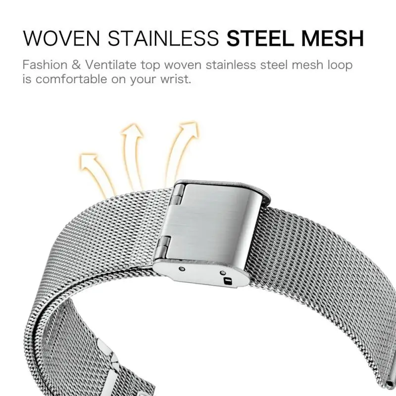18mm 22mm 20mm Watch Band For Samsung Galaxy Watch 7/6/5/4/3 S3 Active2 Huawei Watch GT 7 Pro GT6 GT5 GT4 3 Stainless Steel Band