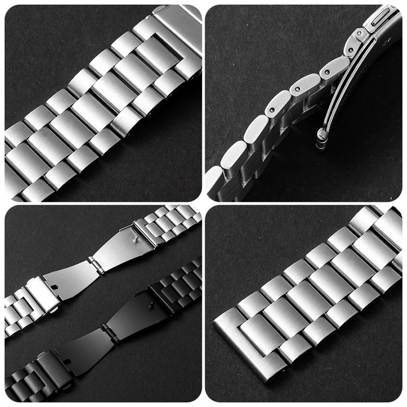 18mm 22mm 20mm Watch Band For Samsung Galaxy Watch 7/6/5/4/3 S3 Active2 Huawei Watch GT 7 Pro GT6 GT5 GT4 3 Stainless Steel Band