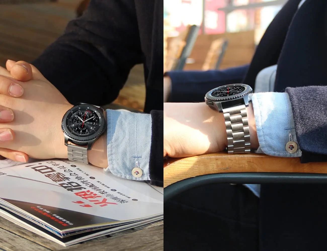 18mm 22mm 20mm Watch Band For Samsung Galaxy Watch 7/6/5/4/3 S3 Active2 Huawei Watch GT 7 Pro GT6 GT5 GT4 3 Stainless Steel Band