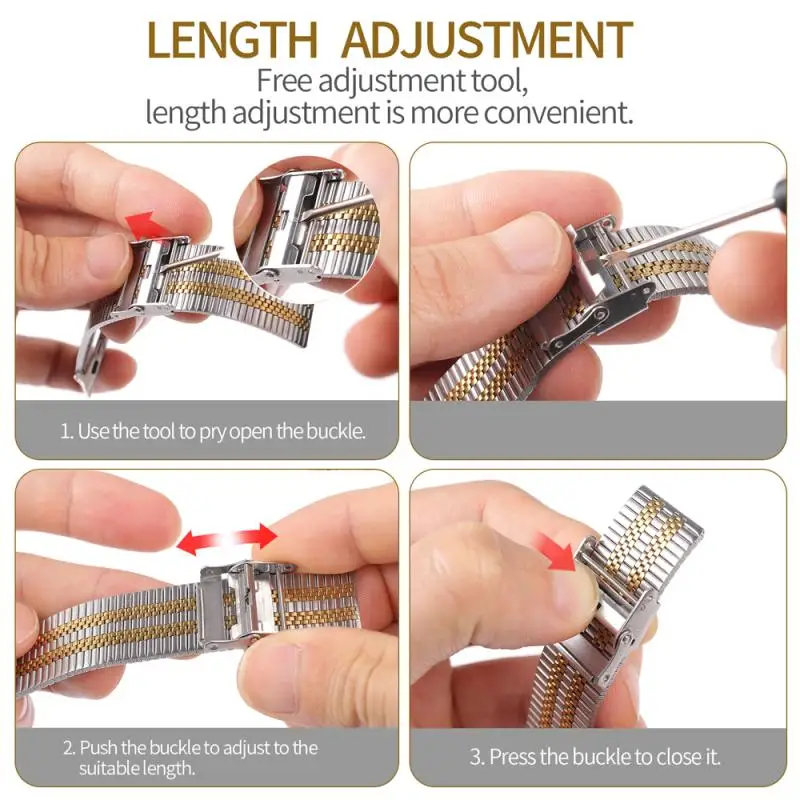 18mm 22mm 20mm Watch Band For Samsung Galaxy Watch 7/6/5/4/3 S3 Active2 Huawei Watch GT 7 Pro GT6 GT5 GT4 3 Stainless Steel Band