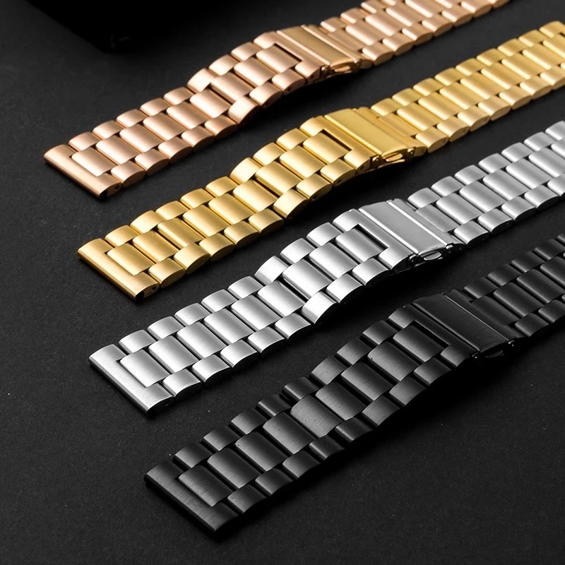 18mm 22mm 20mm Watch Band For Samsung Galaxy Watch 7/6/5/4/3 S3 Active2 Huawei Watch GT 7 Pro GT6 GT5 GT4 3 Stainless Steel Band