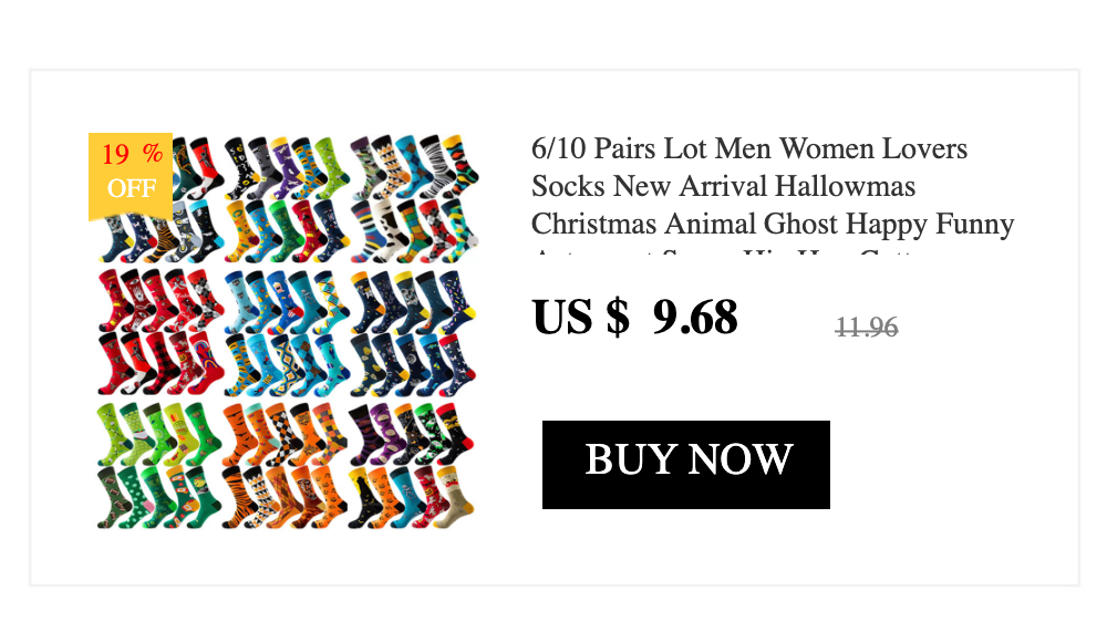 10 Pairs Lot Pack Men Women Couples Lover Socks New Arrival Rhombus Animal Christmas Cartoon Fruit Food Dot Cotton Happy Socks