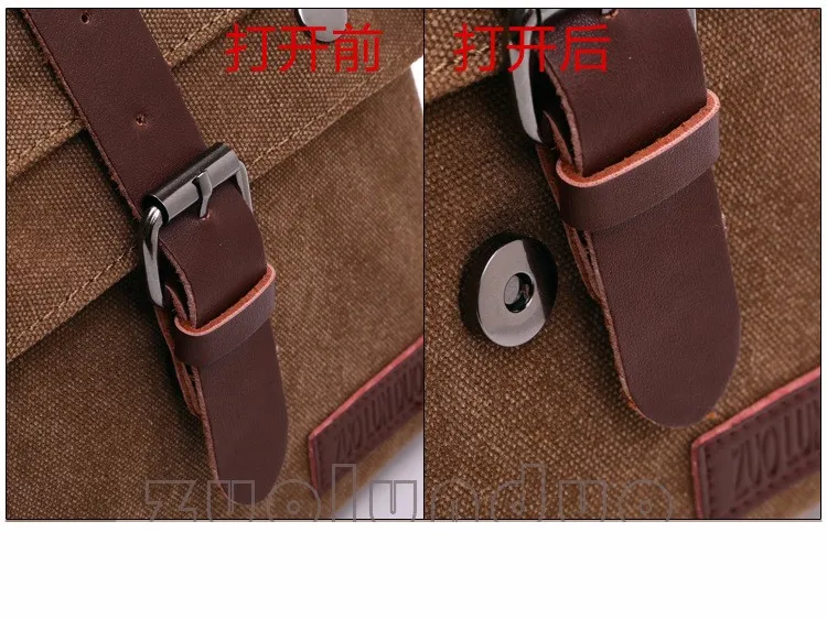 Men Business Messenger Bags For Men Shoulder Bag Vintage Canvas Crossbody Pack Retro Casual Office Travel Bag