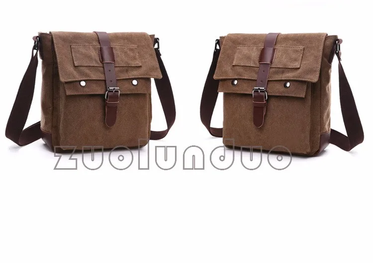 Men Business Messenger Bags For Men Shoulder Bag Vintage Canvas Crossbody Pack Retro Casual Office Travel Bag