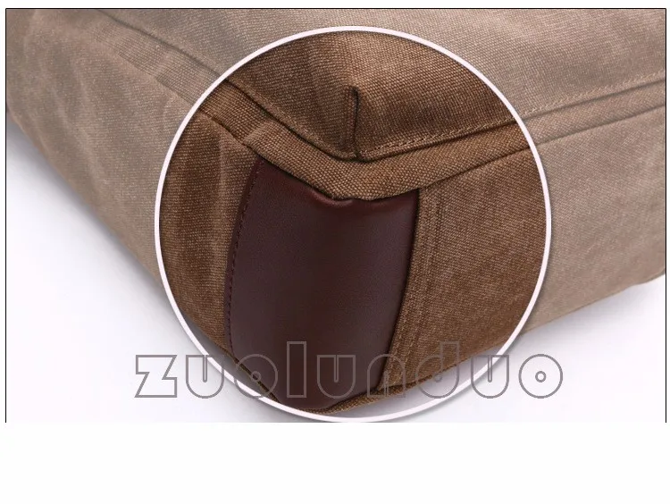Men Business Messenger Bags For Men Shoulder Bag Vintage Canvas Crossbody Pack Retro Casual Office Travel Bag