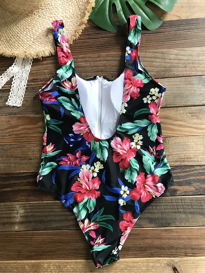 Front Zip Up Backless One Piece Swimsuit 2023 Beach Monokini Swimwear One-piece Swimming Suit for Women Summer Trend Beachwear