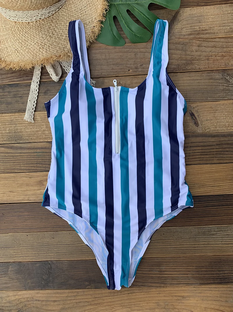 Front Zip Up Backless One Piece Swimsuit 2023 Beach Monokini Swimwear One-piece Swimming Suit for Women Summer Trend Beachwear