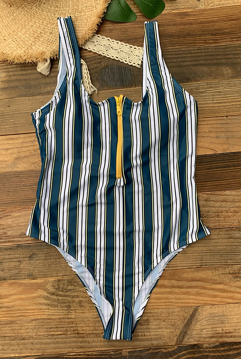 Front Zip Up Backless One Piece Swimsuit 2023 Beach Monokini Swimwear One-piece Swimming Suit for Women Summer Trend Beachwear