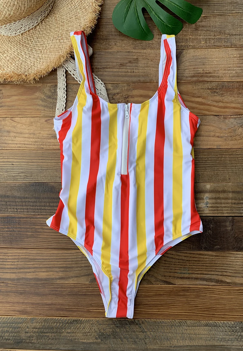 Front Zip Up Backless One Piece Swimsuit 2023 Beach Monokini Swimwear One-piece Swimming Suit for Women Summer Trend Beachwear
