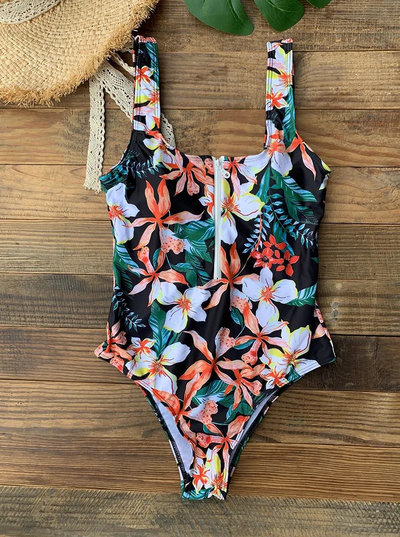 Front Zip Up Backless One Piece Swimsuit 2023 Beach Monokini Swimwear One-piece Swimming Suit for Women Summer Trend Beachwear