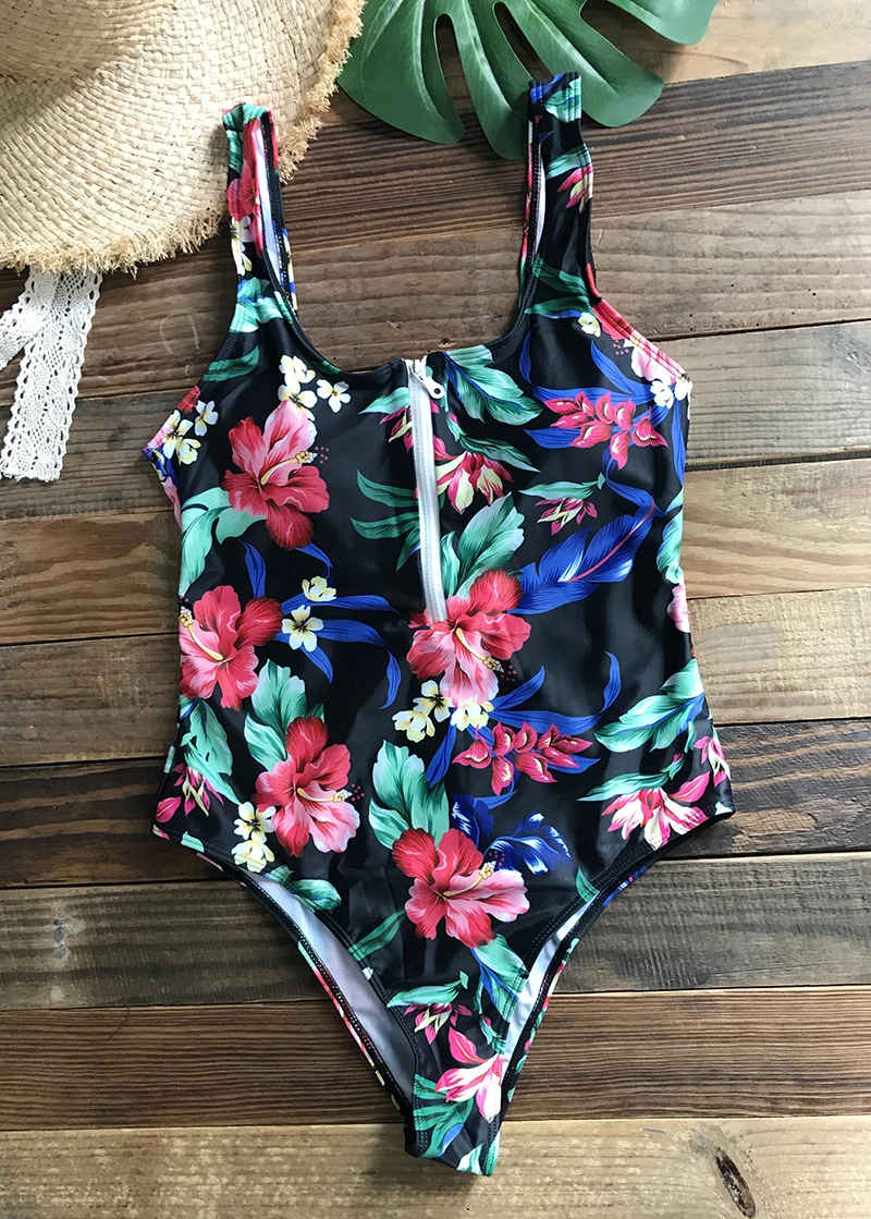 Front Zip Up Backless One Piece Swimsuit 2023 Beach Monokini Swimwear One-piece Swimming Suit for Women Summer Trend Beachwear