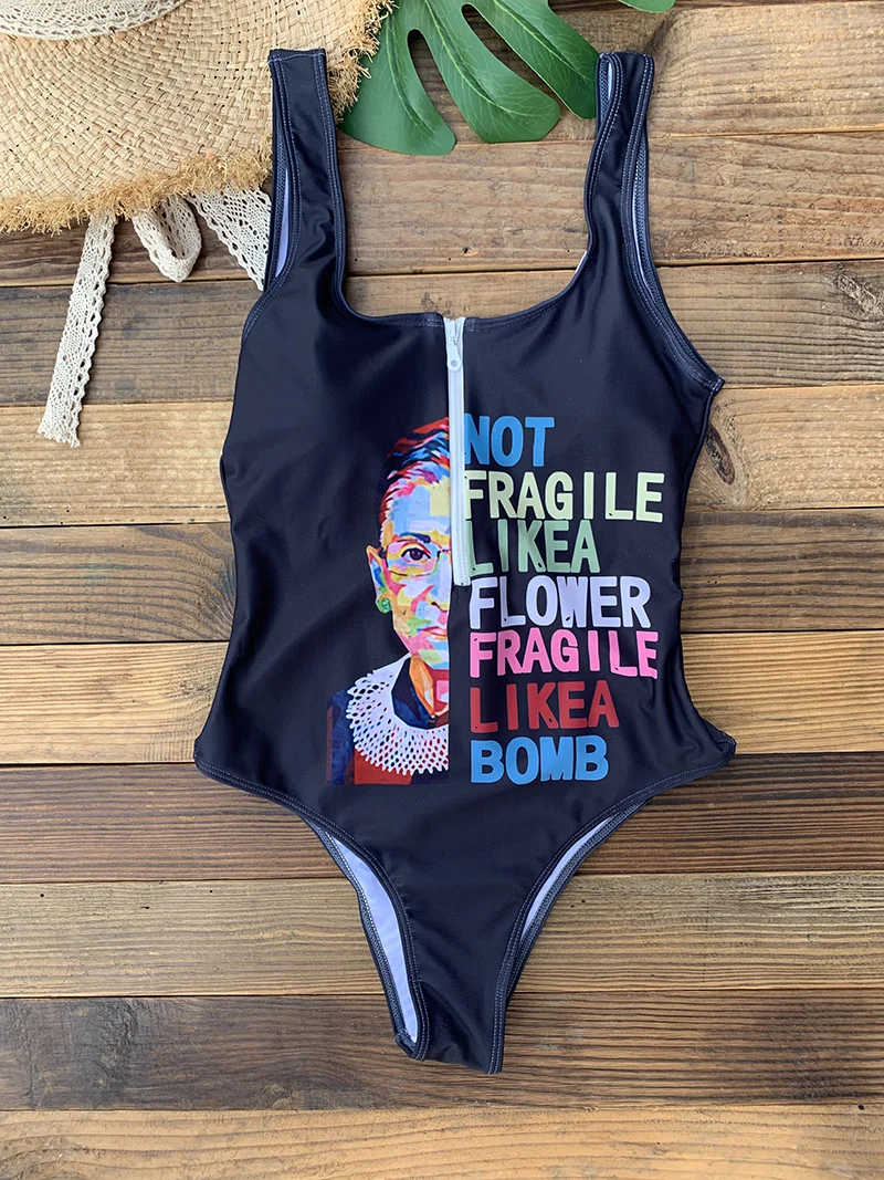 Front Zip Up Backless One Piece Swimsuit 2023 Beach Monokini Swimwear One-piece Swimming Suit for Women Summer Trend Beachwear