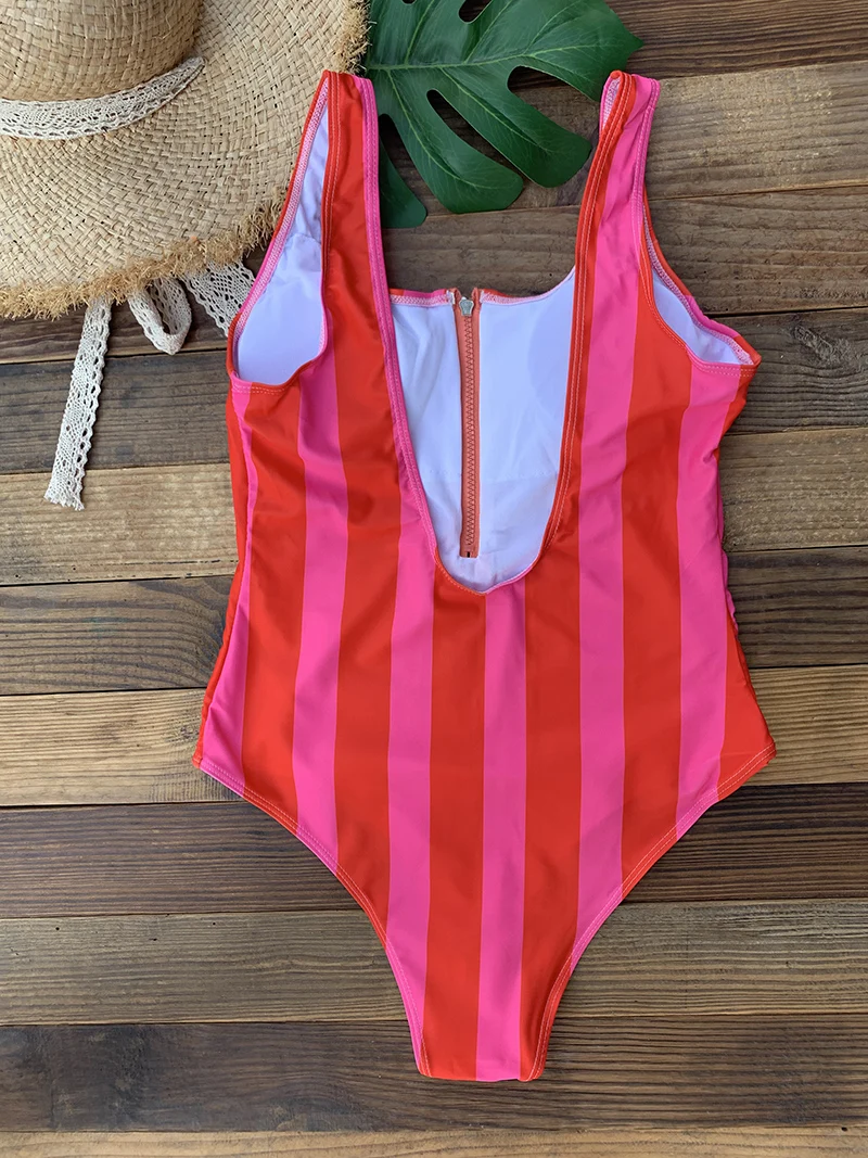 Front Zip Up Backless One Piece Swimsuit 2023 Beach Monokini Swimwear One-piece Swimming Suit for Women Summer Trend Beachwear