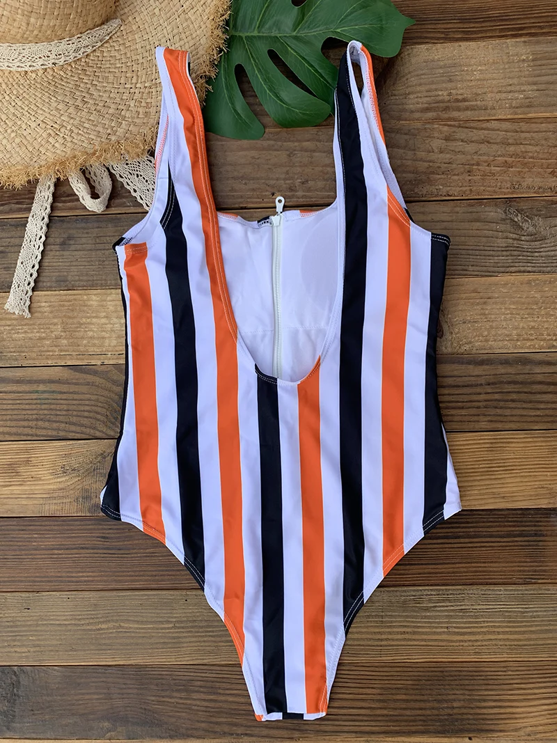 Front Zip Up Backless One Piece Swimsuit 2023 Beach Monokini Swimwear One-piece Swimming Suit for Women Summer Trend Beachwear