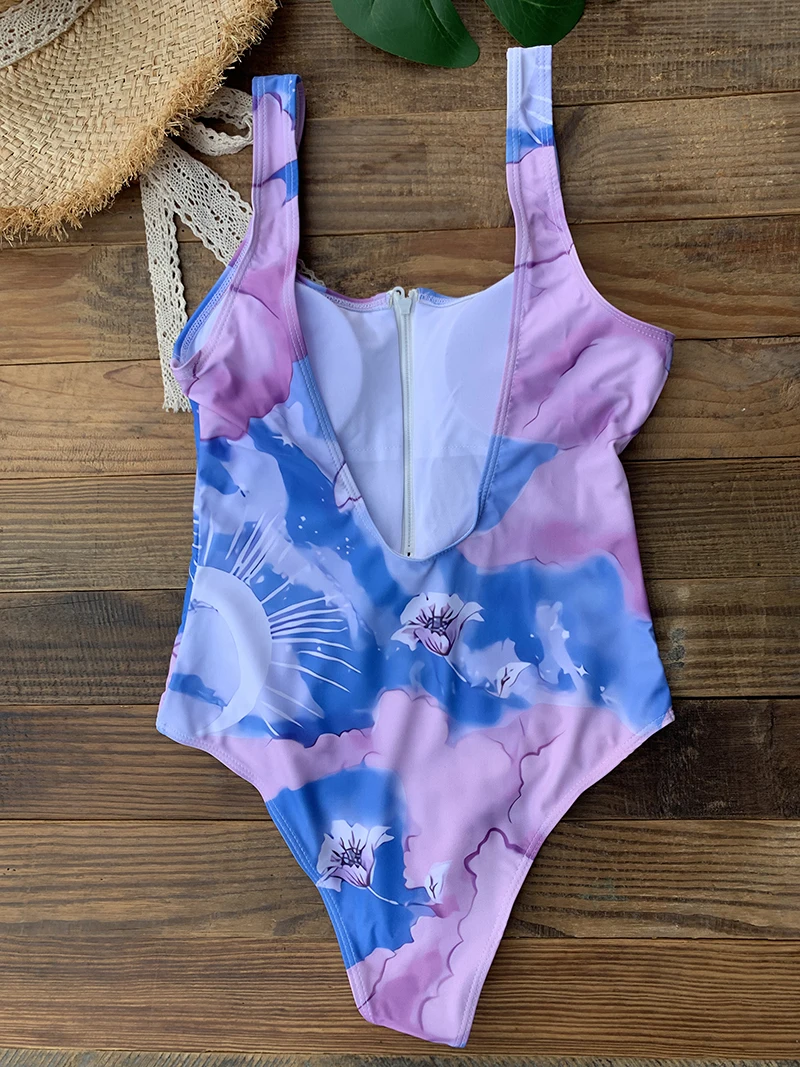 Front Zip Up Backless One Piece Swimsuit 2023 Beach Monokini Swimwear One-piece Swimming Suit for Women Summer Trend Beachwear