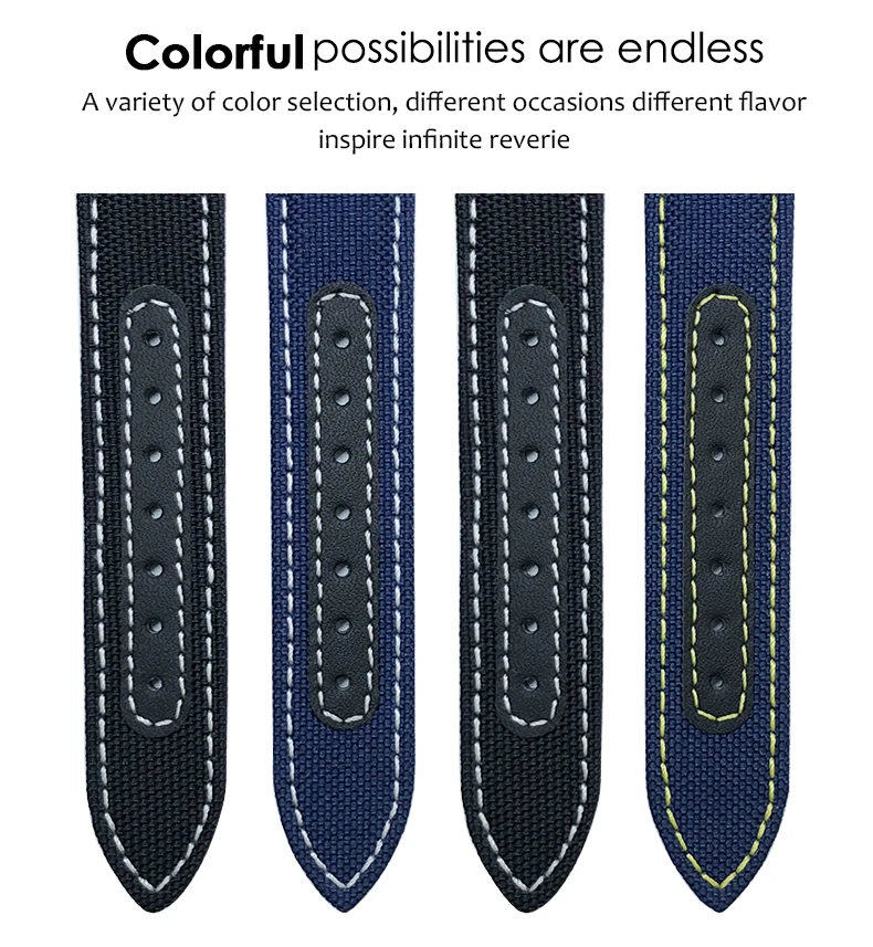19mm 20mm Nylon Canvas Watch Strap For Omega Seamaster 300  AT150 Fabric Leather AQUA TERRA 150 Blue 21mm 22mm Watchband Buckle