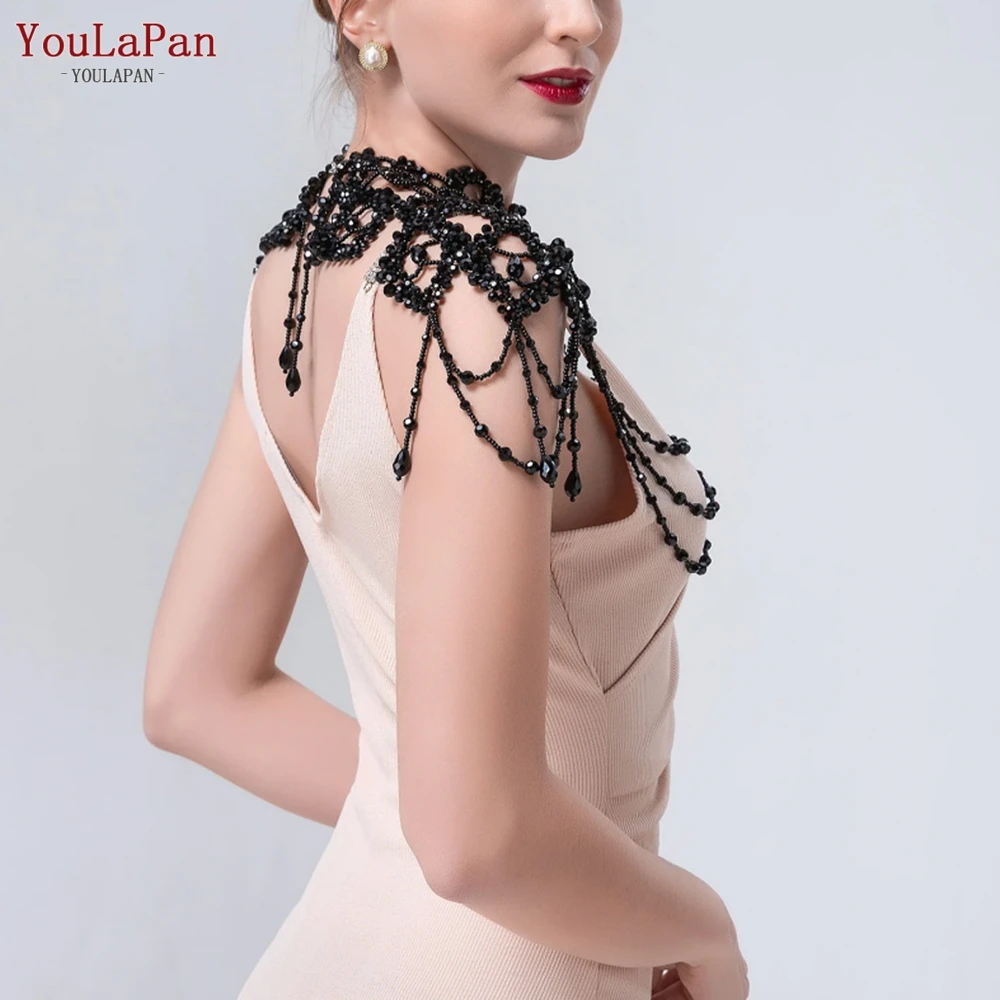 YouLaPan G09 Luxury Necklace Pearls Beads Wedding Shawl Bolero Vintage Tassels Capele for Bride DIY Wedding Cock Tail Party