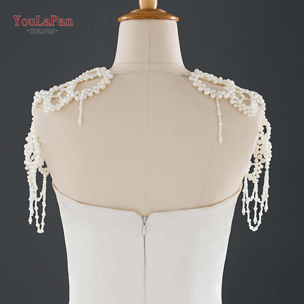 YouLaPan G09 Luxury Necklace Pearls Beads Wedding Shawl Bolero Vintage Tassels Capele for Bride DIY Wedding Cock Tail Party
