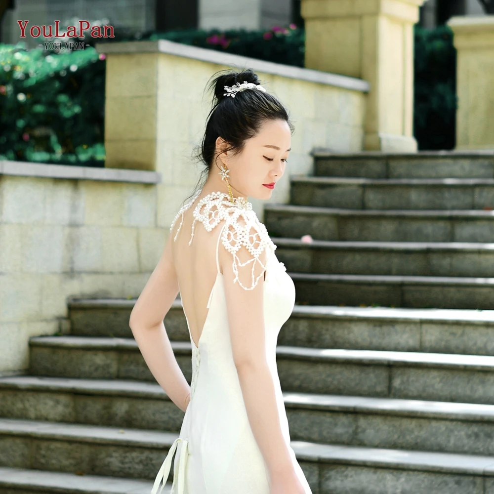 YouLaPan G09 Luxury Necklace Pearls Beads Wedding Shawl Bolero Vintage Tassels Capele for Bride DIY Wedding Cock Tail Party