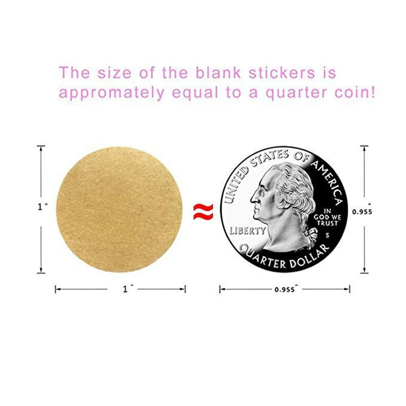 50-500Pcs Black Paper Stickers Round Blank Handmade Sticker Adhesive DIY Labels Gift Package Envelope Sealing Sticker Stationery