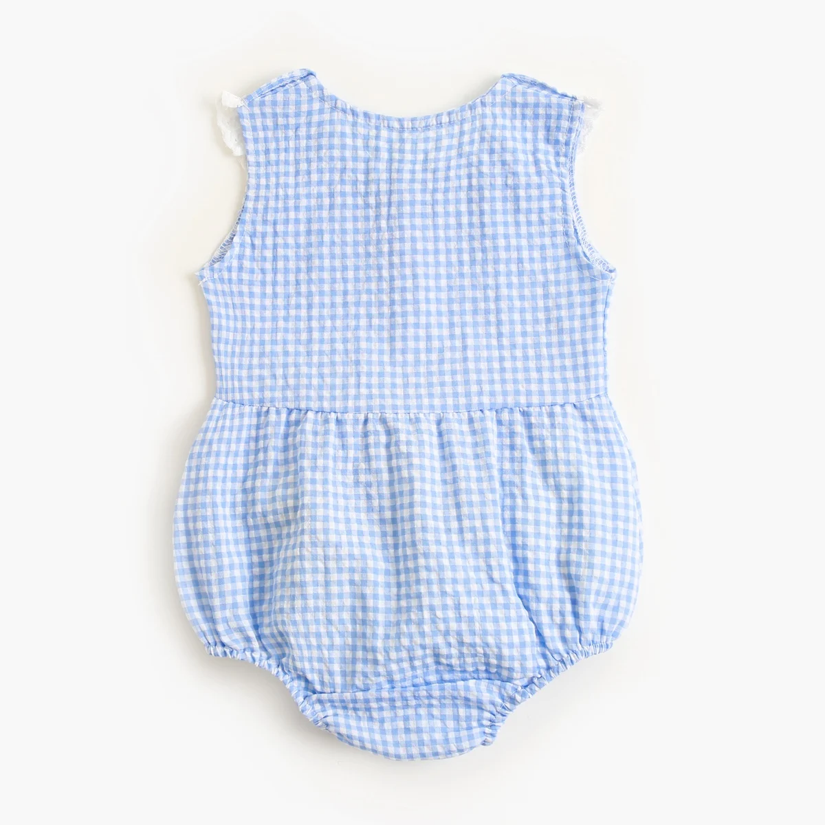 Sanlutoz Summer Cotton Baby Bodysuit Newborn Cute Plaid Clothing for Baby Girls Sleeveless Princess Toddler Infant Bodysuits