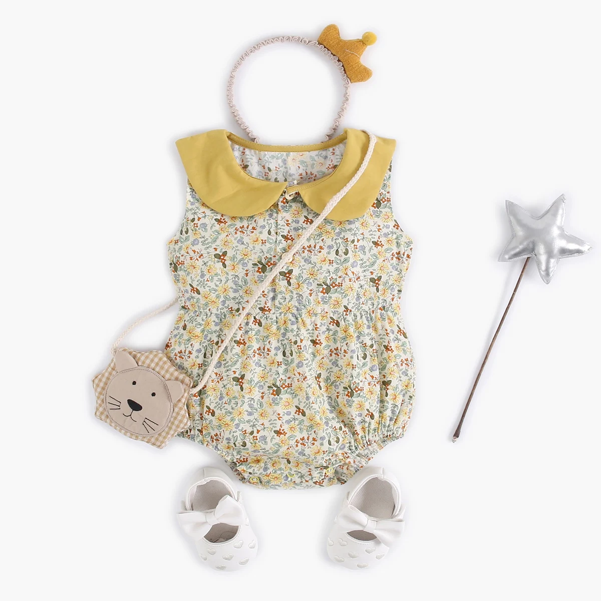 Sanlutoz Summer Cotton Baby Bodysuit Newborn Cute Plaid Clothing for Baby Girls Sleeveless Princess Toddler Infant Bodysuits