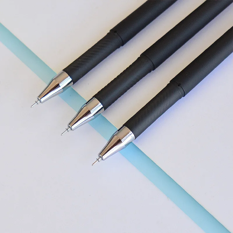 4 pcs/lot 0.2mm Fine Gel Pens White Black Finance Needle Pens for Writing Office School Supplies 0.2 Thin Line Pen Stationery