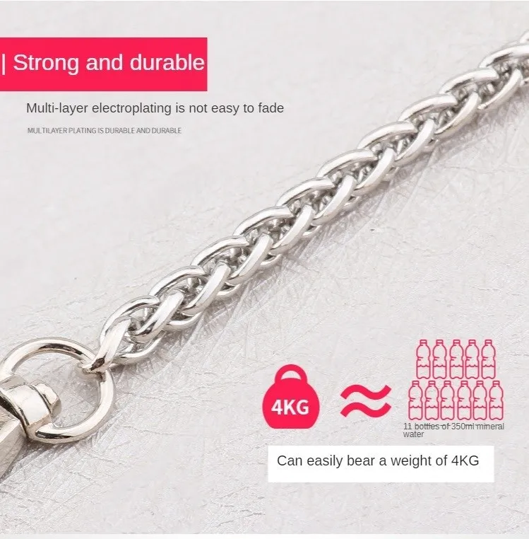 Bag Chain Single Buy Chain Accessories Single Shoulder Strap Bag Chain Messenger Belt Replacement Female Metal Bag Strap Gold