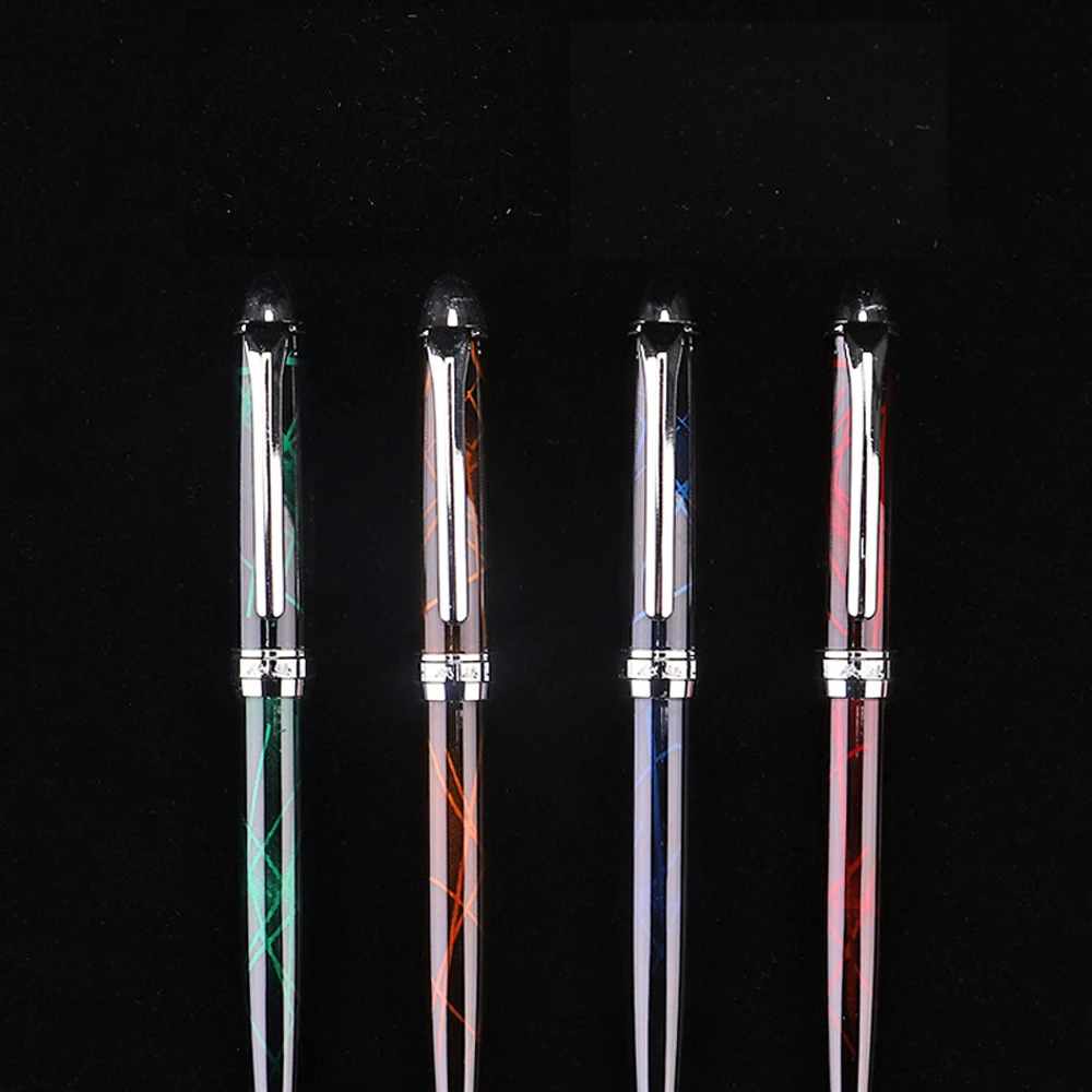 1Pcs Luxury Quality Acrylic Business Office Fountain Pen Student Color Texture Ink Pen School Stationery Supplies 0.38mm Nib Pen