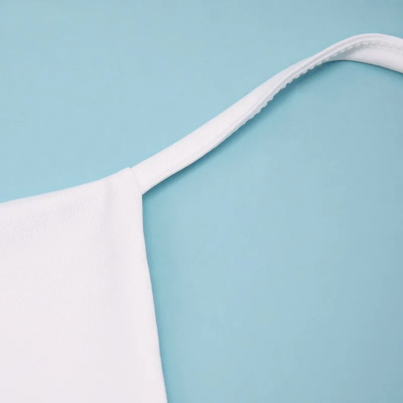 Summer Y2K White Halter Top Women Cami Backless Sexy Summer Crop Tops Sleeveless Camisole Lacing Cropped Female Tops Streetwea