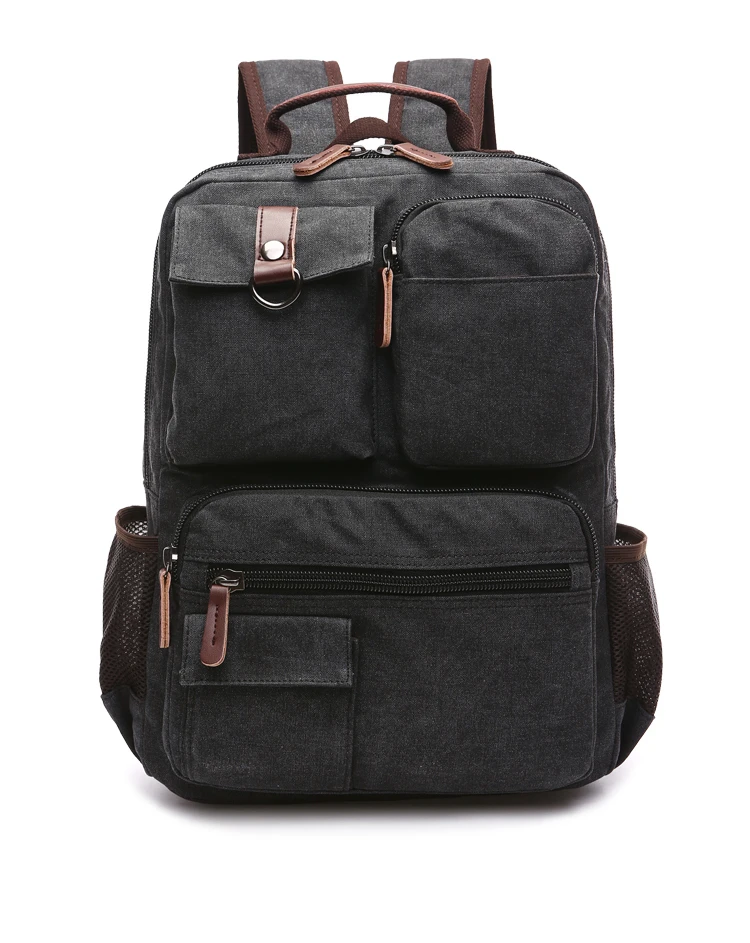 Men Laptop Backpack Rucksack Canvas School Bag Travel Backpacks for Teenage Male Bagpack Computer Knapsack Bags Computer Bag