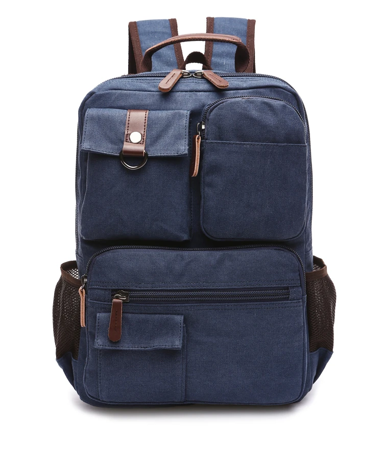 Men Laptop Backpack Rucksack Canvas School Bag Travel Backpacks for Teenage Male Bagpack Computer Knapsack Bags Computer Bag