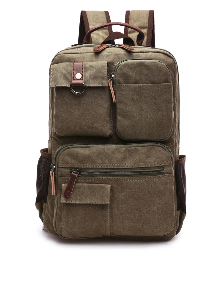 Men Laptop Backpack Rucksack Canvas School Bag Travel Backpacks for Teenage Male Bagpack Computer Knapsack Bags Computer Bag