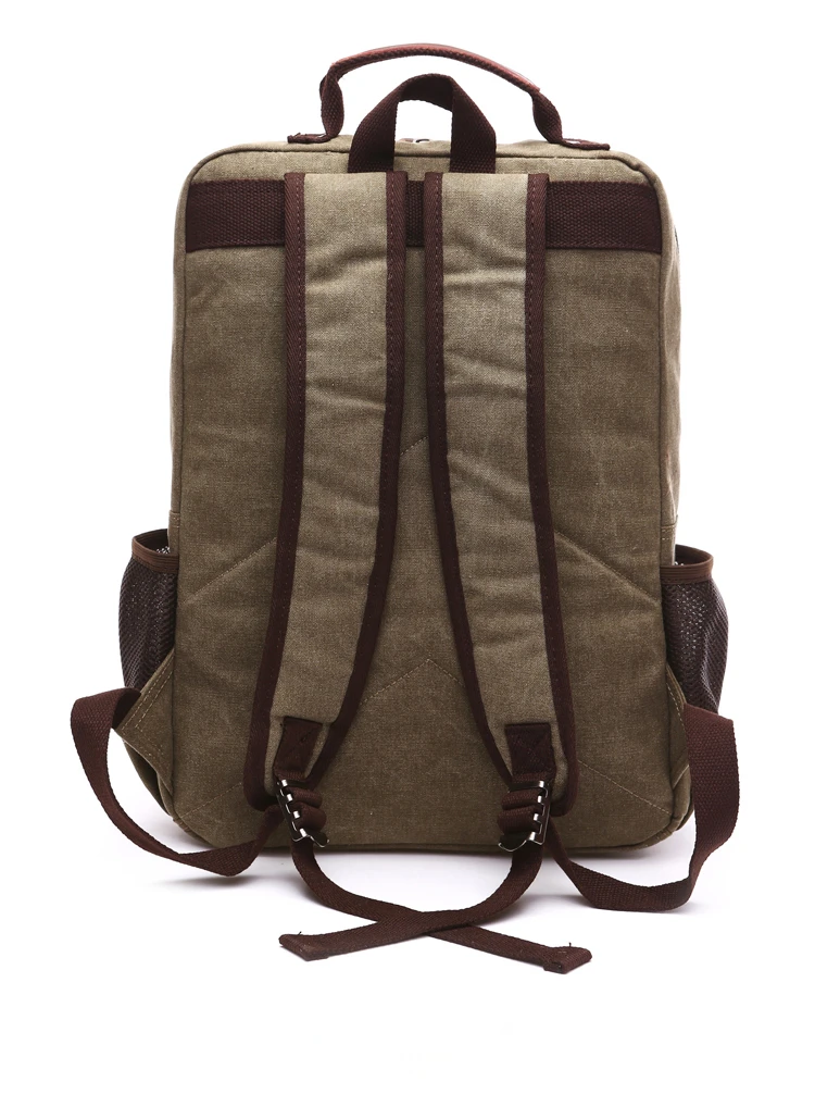 Men Laptop Backpack Rucksack Canvas School Bag Travel Backpacks for Teenage Male Bagpack Computer Knapsack Bags Computer Bag