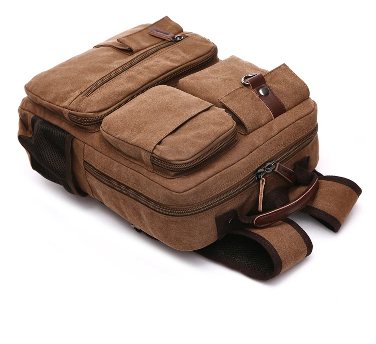 Men Laptop Backpack Rucksack Canvas School Bag Travel Backpacks for Teenage Male Bagpack Computer Knapsack Bags Computer Bag