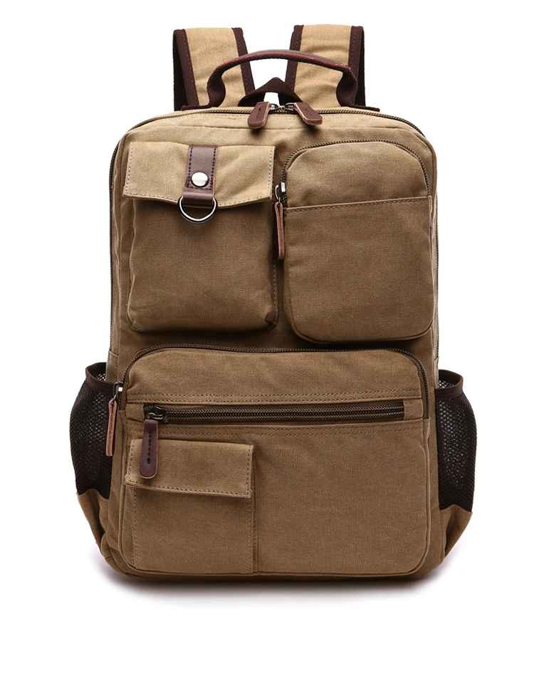 Men Laptop Backpack Rucksack Canvas School Bag Travel Backpacks for Teenage Male Bagpack Computer Knapsack Bags Computer Bag