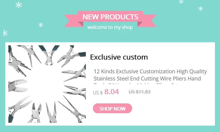 12 Style Exclusive Customization High Quality Stainless Steel End Cutting Wire Pliers Hand Tools DIY Jewelry Making Pliers Set