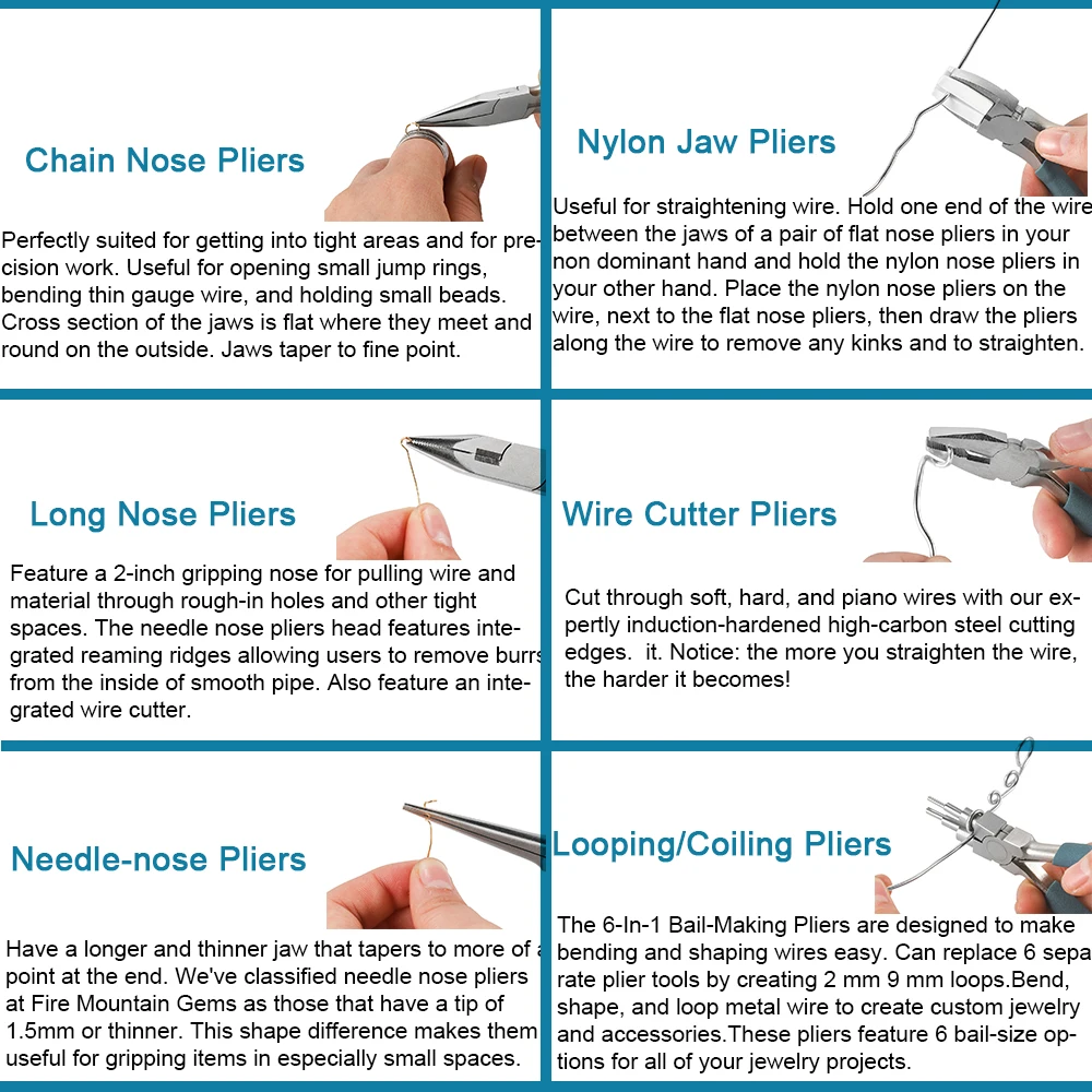 12 Style Exclusive Customization High Quality Stainless Steel End Cutting Wire Pliers Hand Tools DIY Jewelry Making Pliers Set