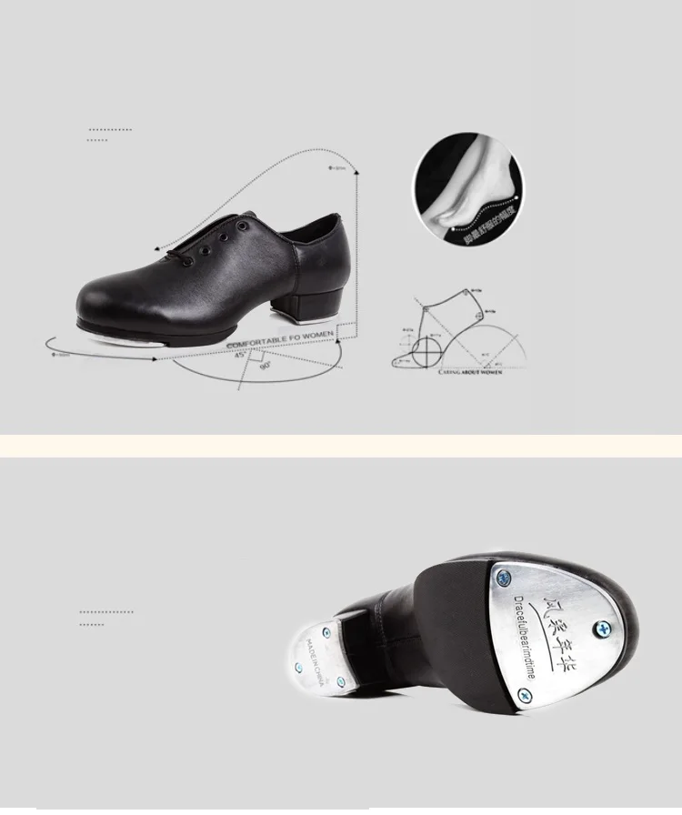 Sports Dance Shoes Adult Children Performance Tap Dance Shoes Soft Sole Natural Leather Shoes Step Sneakers Dance Shoes