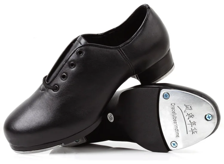 Sports Dance Shoes Adult Children Performance Tap Dance Shoes Soft Sole Natural Leather Shoes Step Sneakers Dance Shoes