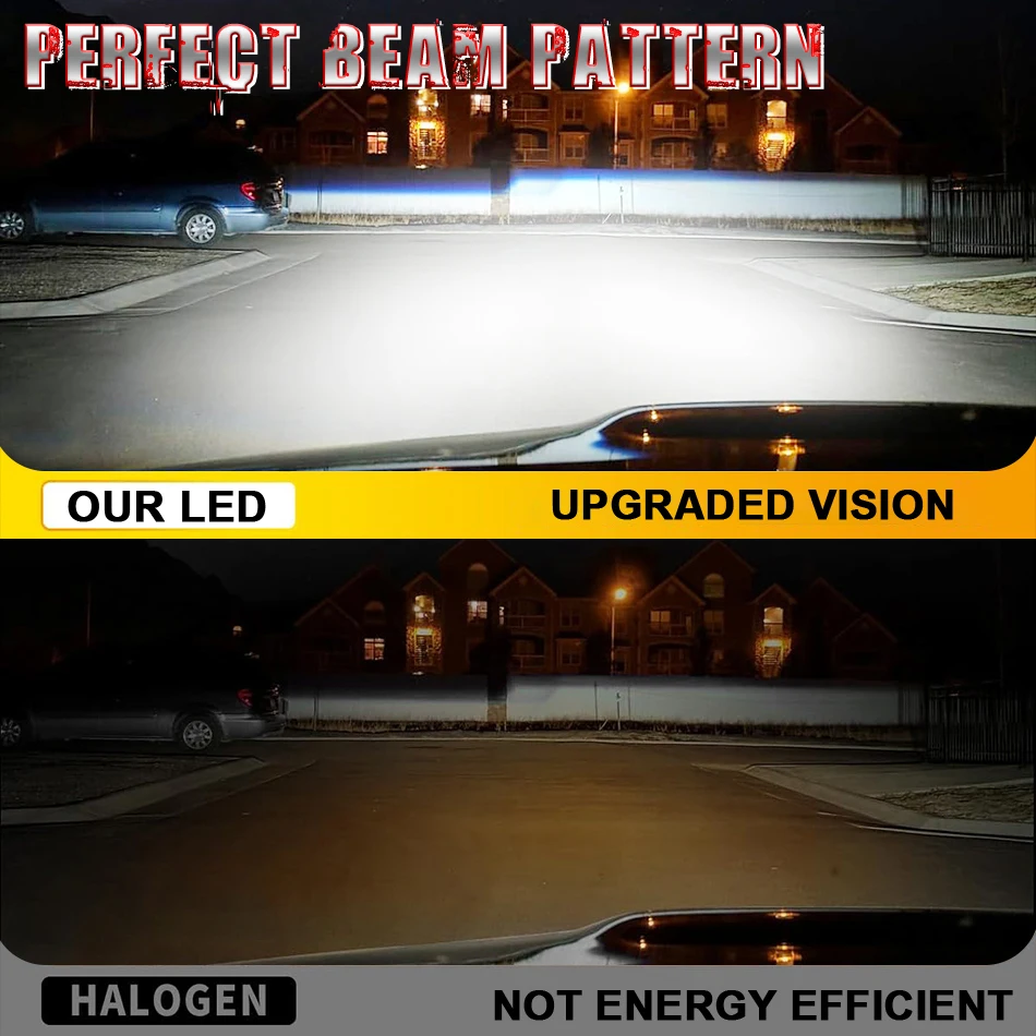 K5C H7 LED 60000LM Headlight Canbus For Car H3 H1 H4 H11 9012 HIR2 H8 H9 9005 9006 High Power 180W 9570 CSP 12V Replacement 2PC