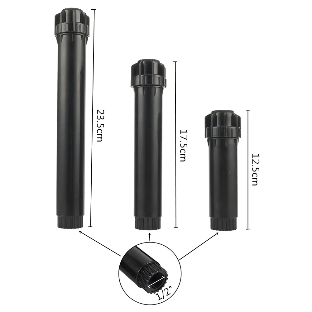 1/2" Internal Thread Pop-up Water Spray Head 0°~360° Spray Angle Adjustable Sprinklers Garden Agriculture Watering Nozzles 1Pc