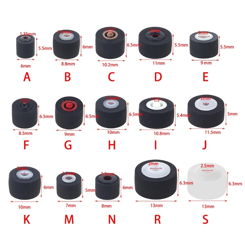 2025 New 5pcs Cartridge Radio Roller Tape Recorder Pressure Cassette Belt Pulley Player