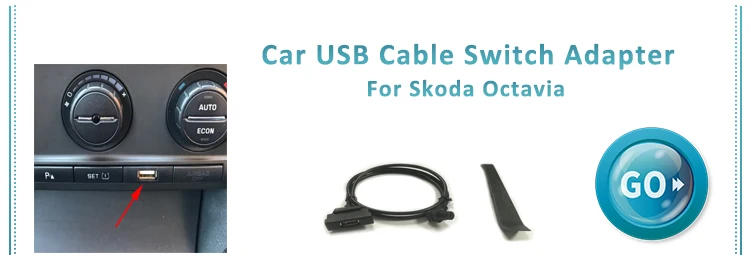 RCD510 RCD315 USB Socket Cable Adapter CD Changer Radio 4 Pin Plug Slot Button Interface For Skoda Octavia 2 For VW Jetta Golf 5