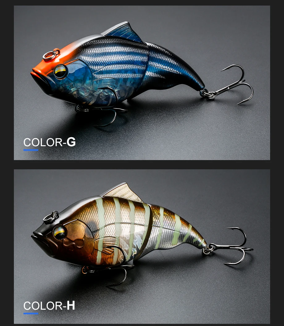 JOHNCOO 115mm Vibration SW Floating Fishing Lure Lipless Crankbaits Sinking Hard Lure Artificial VIB Bait Bass Fishing Lures