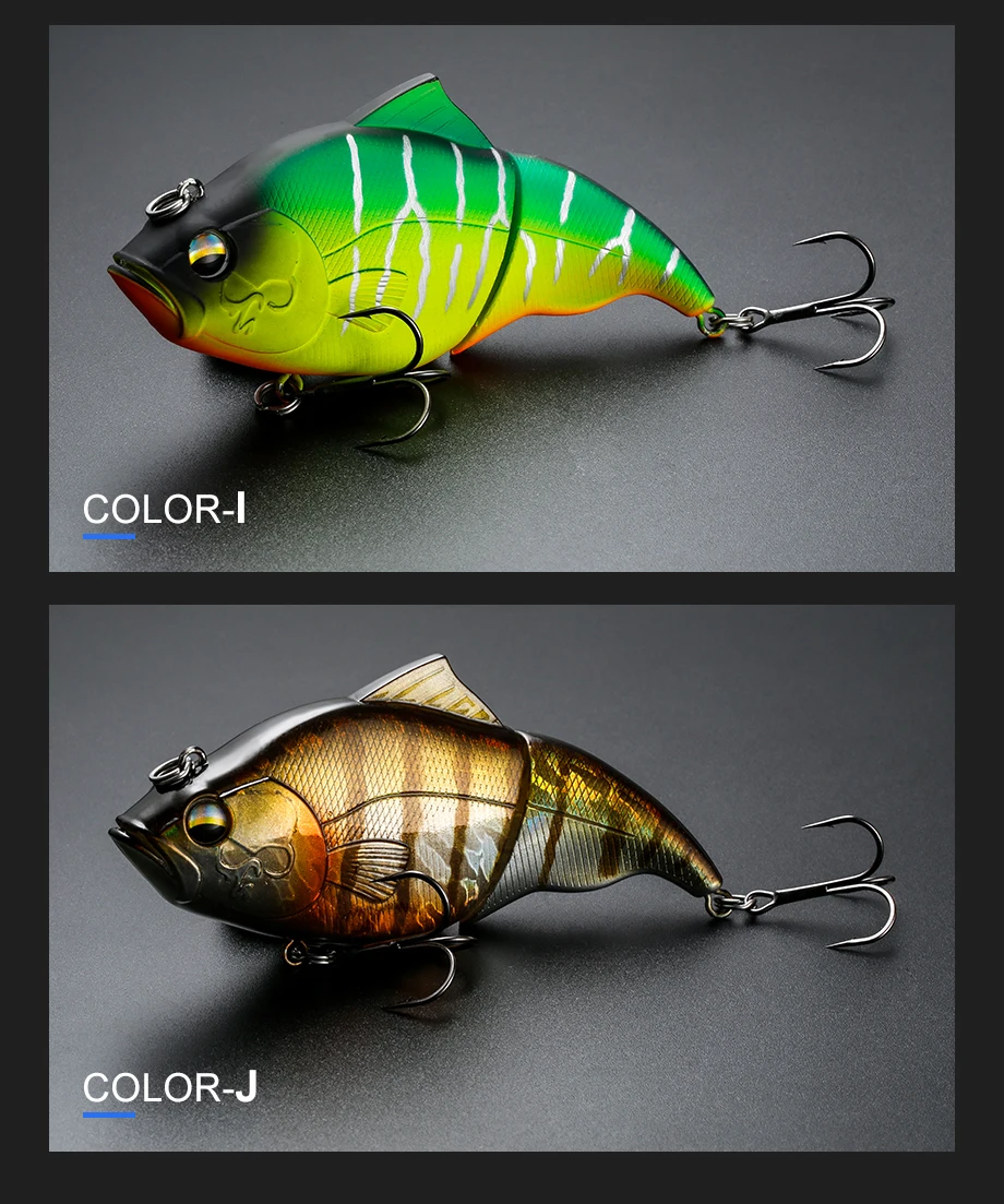 JOHNCOO 115mm Vibration SW Floating Fishing Lure Lipless Crankbaits Sinking Hard Lure Artificial VIB Bait Bass Fishing Lures