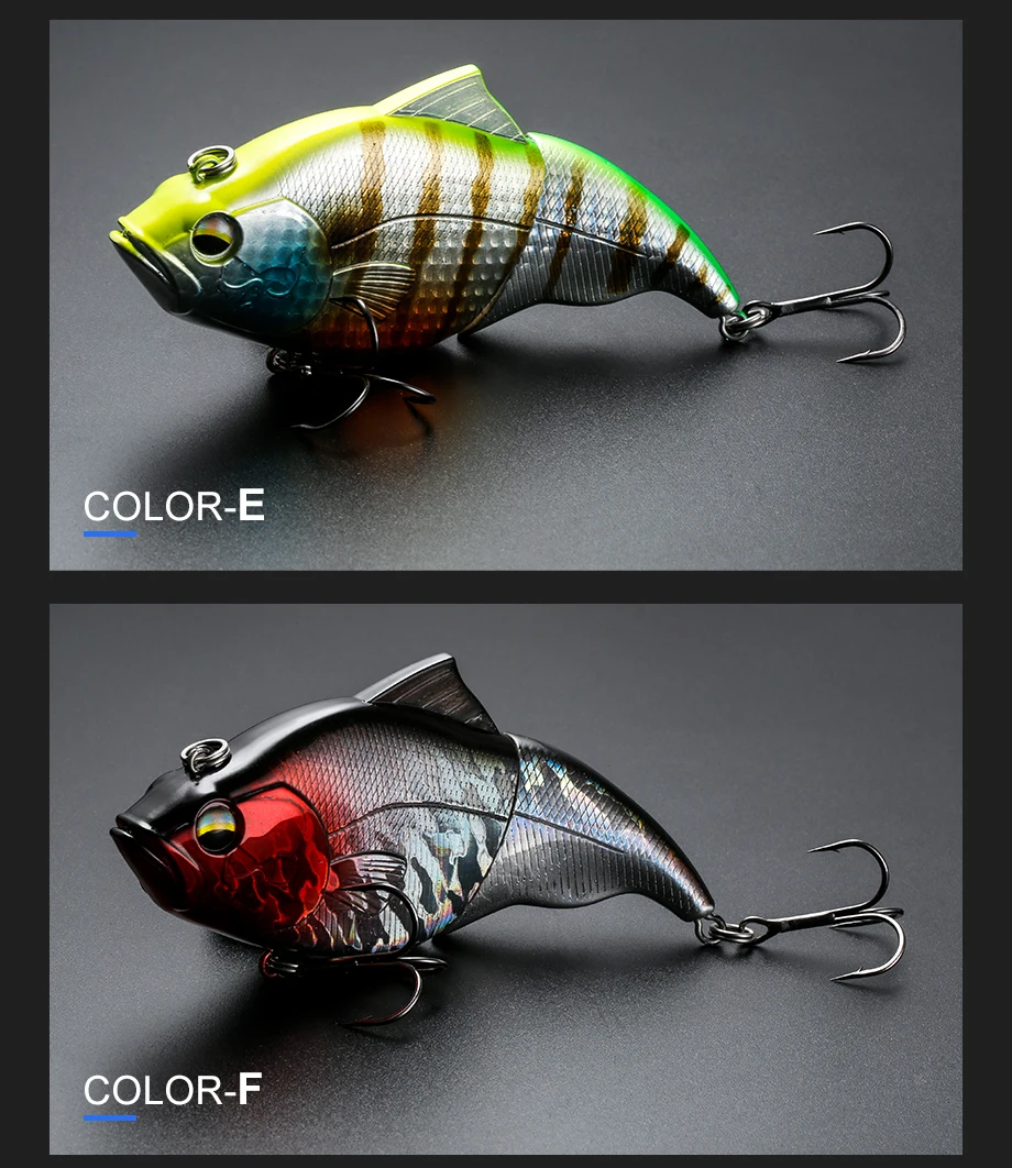 JOHNCOO 115mm Vibration SW Floating Fishing Lure Lipless Crankbaits Sinking Hard Lure Artificial VIB Bait Bass Fishing Lures