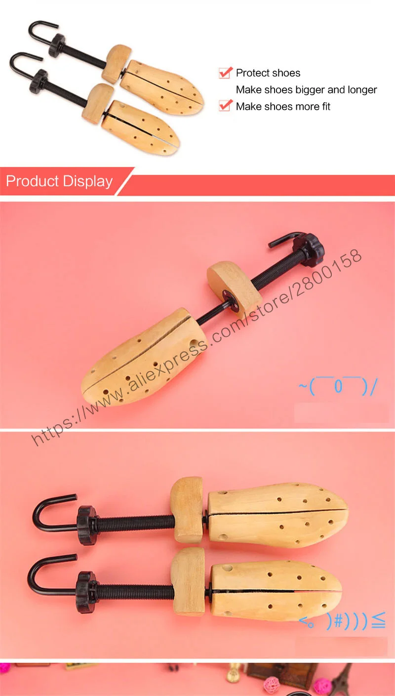 High Quality Wooden Shoe Trees Adjustable Shape For Women Men Wood Shoes Tree Professional Shoe Stretchers Extender Keeper